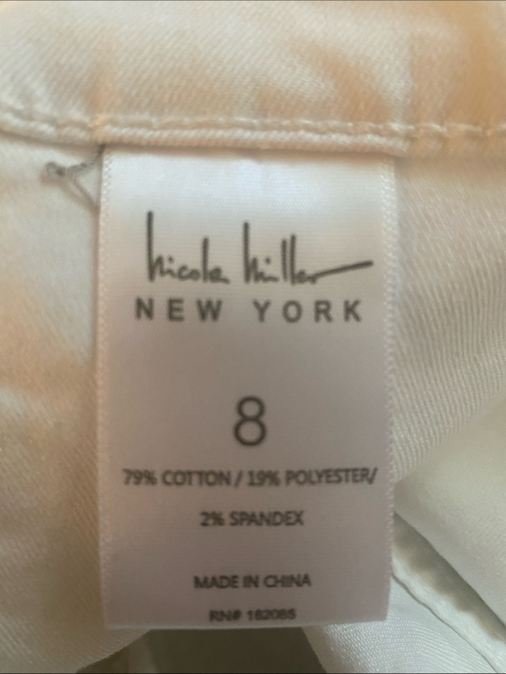 Nicole miller NWT white nomad size 8 super high rise shorts - Picture 8 of 8